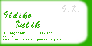 ildiko kulik business card